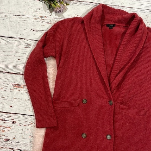 J. Crew Double Breasted Cardigan Jacket Alpaca Wool Blend Red - Picture 5 of 11